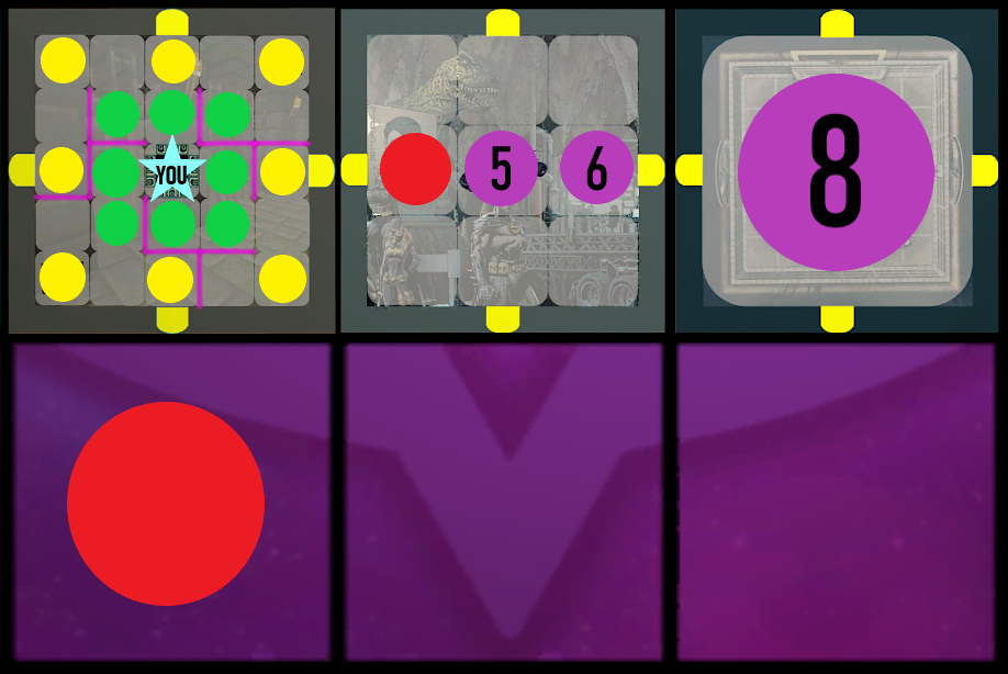 Reachable spaces from an 8 range character